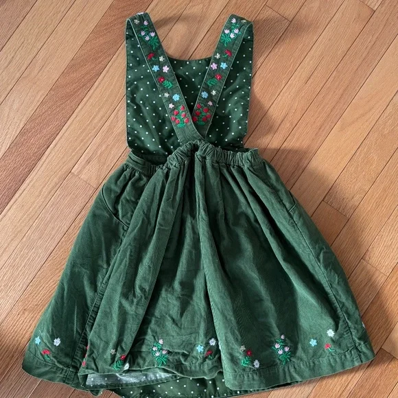 boden green cord dress Ros Panelled Cord Midi Dress-Green Fir main image 0